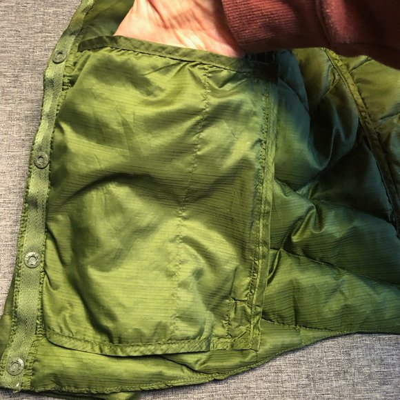 NAU Down jacket, goose down fill , Size XS, Forest green, Snap closures - Picture 7 of 10